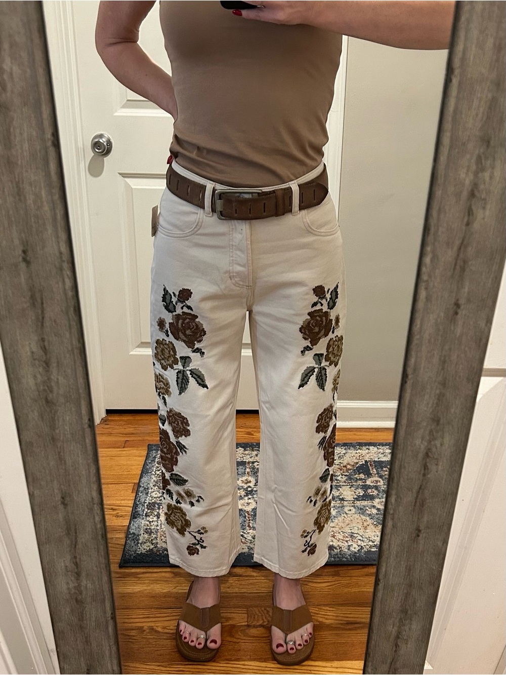 NWT We The Free Willow Cross Stitch
Embroidered Jeans in Parchment - Picture 12 of 16
